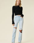 Vibrant M.i.U Distressed Wide Leg Jeans