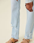 Vibrant M.i.U Distressed Wide Leg Jeans