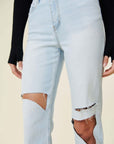 Vibrant M.i.U Distressed Wide Leg Jeans