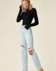 Vibrant M.i.U Distressed Wide Leg Jeans