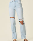 Vibrant M.i.U Distressed Wide Leg Jeans