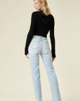 Vibrant M.i.U Distressed Wide Leg Jeans