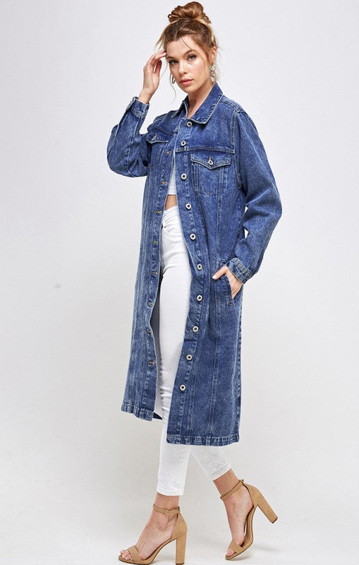 Blue age Non-Stretch 3/4 Denim Jacket