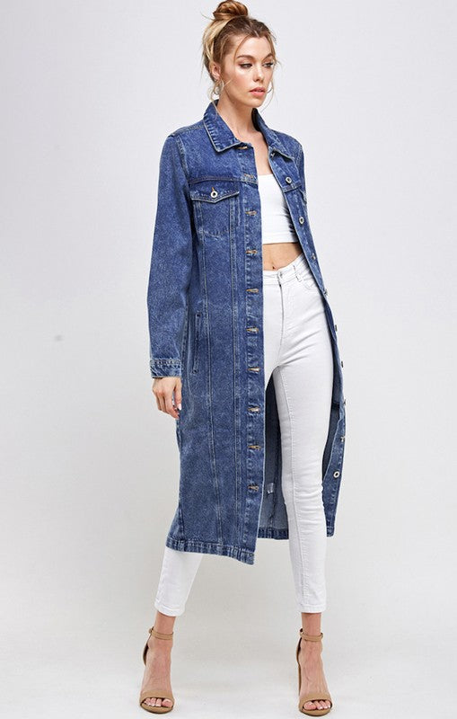 Blue age Non-Stretch 3/4 Denim Jacket