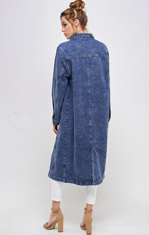 Blue age Non-Stretch 3/4 Denim Jacket