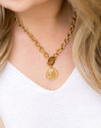 Coin Accent Chain Necklace - Online Only