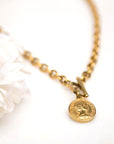 Coin Accent Chain Necklace - Online Only