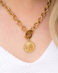 Coin Accent Chain Necklace - Online Only