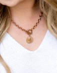 Coin Accent Chain Necklace - Online Only