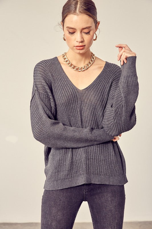 Mustard Seed V-Neck Knit Top - Online Only