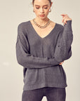 Mustard Seed V-Neck Knit Top - Online Only
