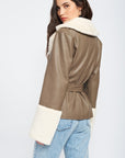 Emory Park Faux Shearing Trimmed Jacket