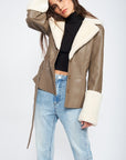 Emory Park Faux Shearing Trimmed Jacket