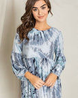 Swirl Tie Dye Bishop Sleeve Tunic