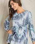 Swirl Tie Dye Bishop Sleeve Tunic