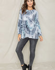 Swirl Tie Dye Bishop Sleeve Tunic