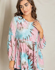 Swirl Tie Dye Bishop Sleeve Tunic