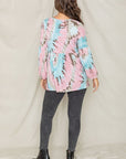 Swirl Tie Dye Bishop Sleeve Tunic