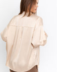 Le Lis Satin Oversized Shirt