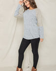 Stripe Solid Color Block Tunic