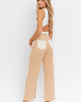 Le Lis Color Block Twill Straight Pants