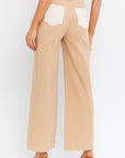 Le Lis Color Block Twill Straight Pants