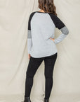 PLUS V-Stich Color Block Tunic