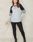 PLUS V-Stich Color Block Tunic