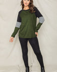 PLUS V-Stich Color Block Tunic