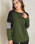 PLUS V-Stich Color Block Tunic