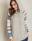 PLUS Stripe Sleeve Hoodie