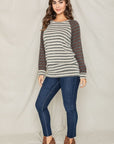 Two Tone Terry Stripe Tunic