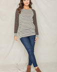 PLUS Two Tone Terry Stripe Tunic