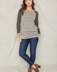 Two Tone Terry Stripe Tunic