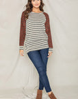 Two Tone Terry Stripe Tunic