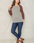 Two Tone Terry Stripe Tunic