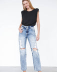 Denim Lab USA Ripped Boyfriend Jeans