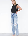 Denim Lab USA Ripped Boyfriend Jeans