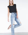 Denim Lab USA Ripped Boyfriend Jeans