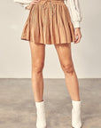 Mustard Seed Pleated Skort