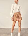 Mustard Seed Pleated Skort