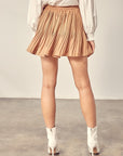 Mustard Seed Pleated Skort