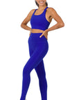 Zenana Athletic Racerback Tank Top & Leggings Set - Online Only