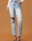 High Rise Distressed Skinny - Online Only