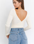 Le Lis Long Sleeve Surplice Bodysuit