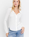 Gilli Long Sleeve Button Down Top - Online Only