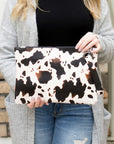 Cow Print Oversized Everyday Clutch - Online Only