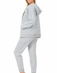 Zipper Hoodie Sweatshirt & Pant Set - Online Only