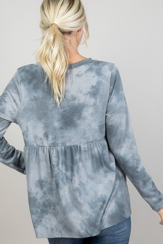 e Luna PLUS Cloud Tie Dye Babydoll Top