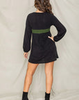 Knit Bishop Sleeve Mini Dress